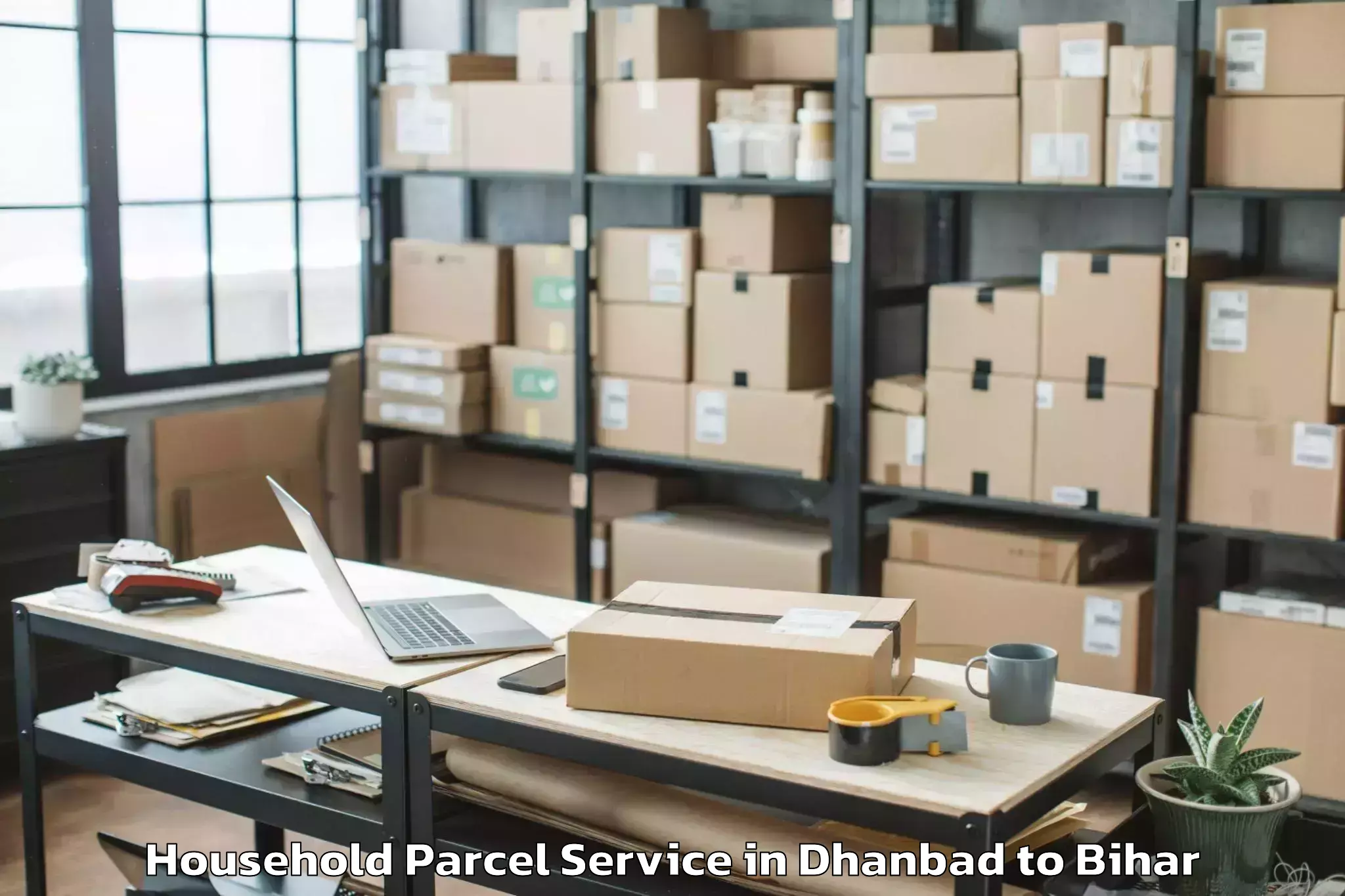 Affordable Dhanbad to Bairgania Household Parcel